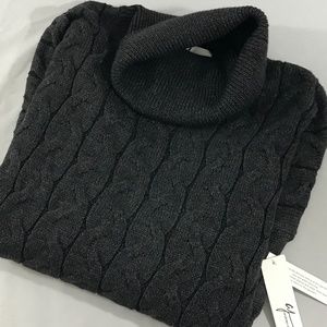 Andrea Jovine Cable knit, Cowl neck, tunic, size L